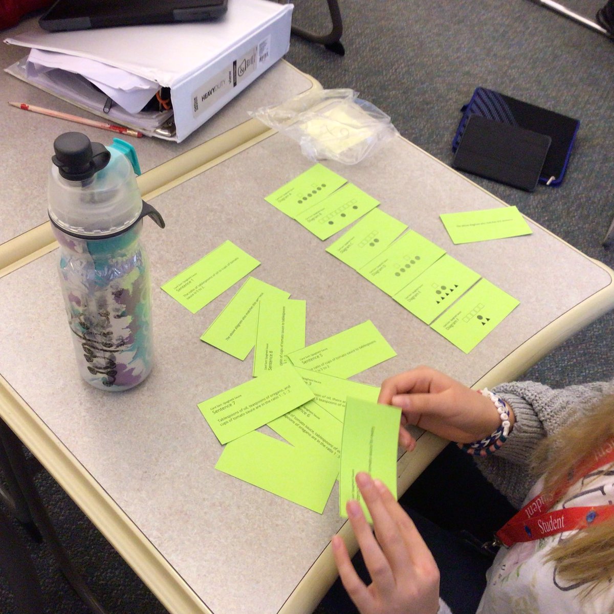 Mr_C_MSN's tweet photo. Students sorted ratios this morning! #MSNLearns #Empower95 https://t.co/2HSqsgIfbn