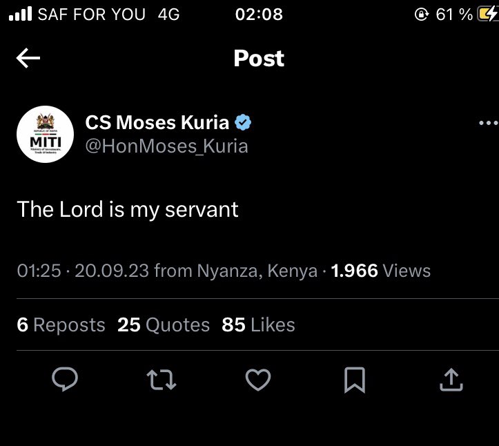 TimNamu's tweet image. Something is definitely wrong with @HonMoses_Kuria