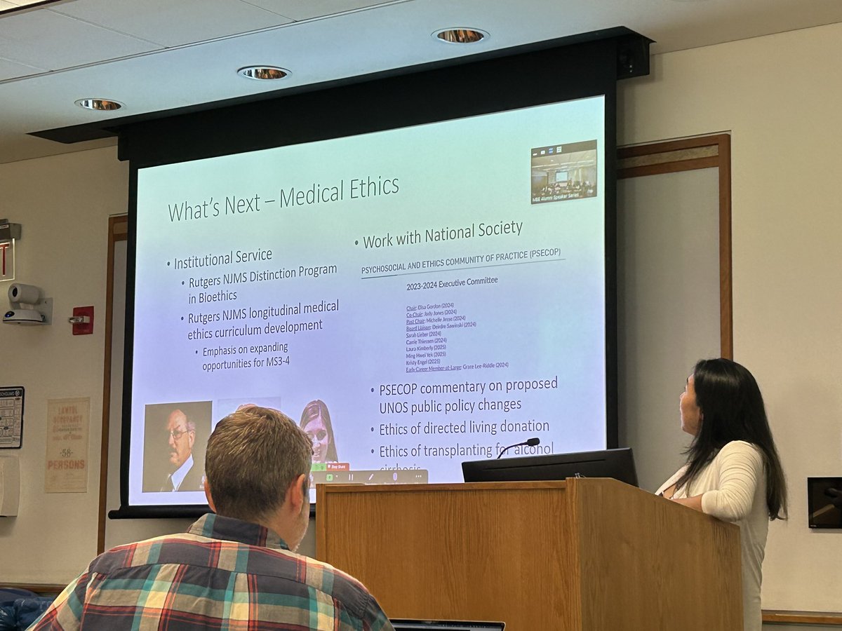 Great talk from @GSLeeRiddleMD from @NJMSDeptSurgery on second opinions for urgent liver transplant for the Penn Masters of Bioethics @PennMEHP alumni speaker series!