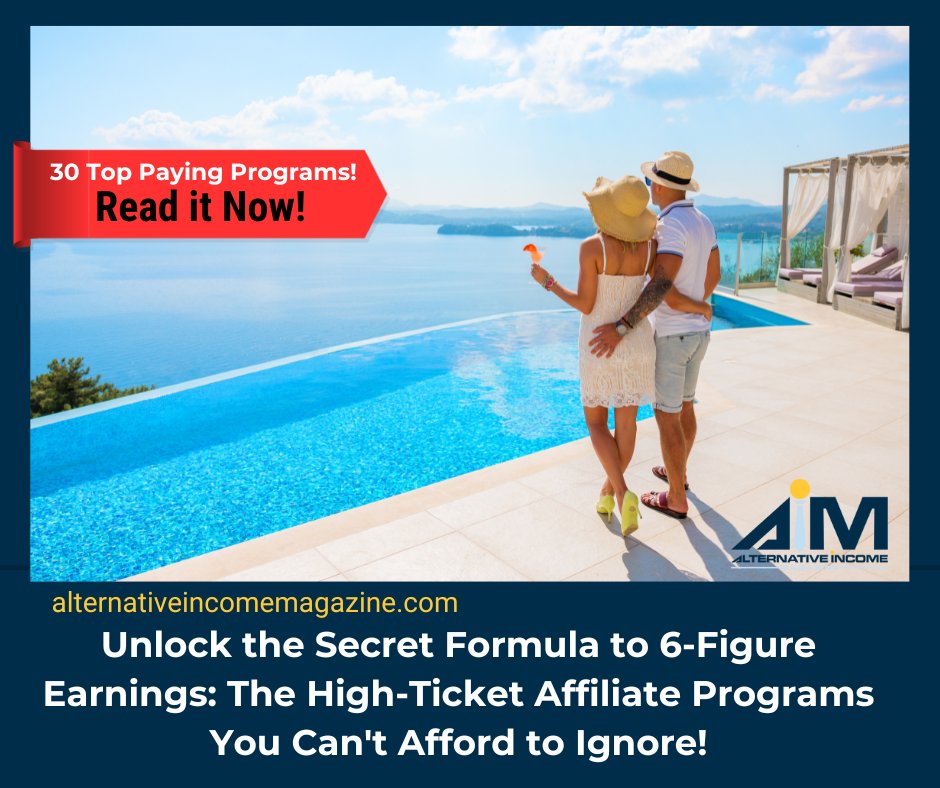 🚀 Ready to skyrocket your affiliate marketing income? Discover the secrets to high-ticket affiliate programs that can change your life! 💰 Don't settle for less! 👉 alternativeincomemagazine.com/high-ticket-af…  
#sahm #BusinessGrowth  #AffiliateMarketing #success #makemoneyonline