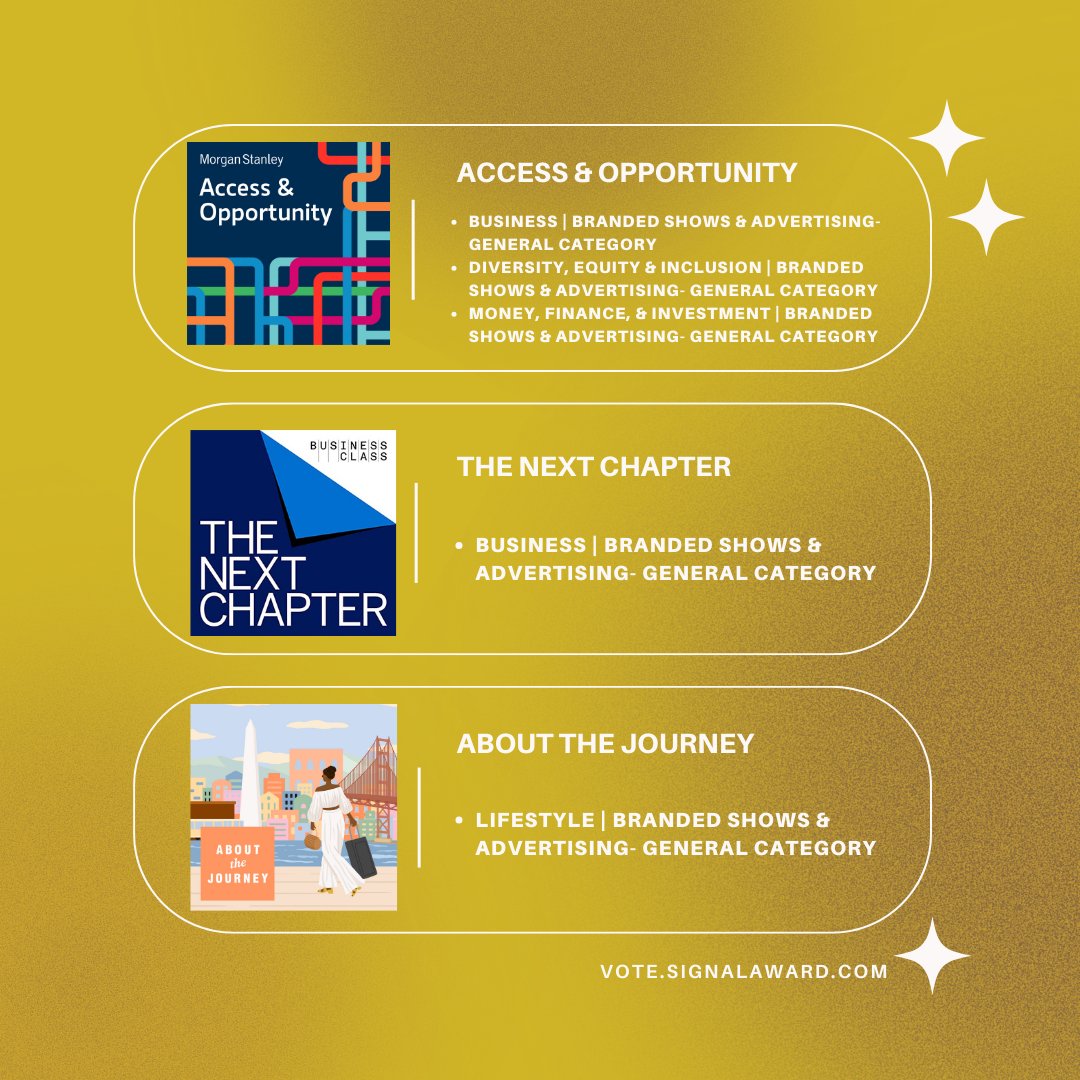 atwill's tweet photo. We’re excited to share that 6 AT WILL MEDIA shows have been nominated across 8 categories for the Signal Awards! Voting is open until Thursday, October 5th!

Click the link below to help us win!

https://t.co/XHJhYeYvtf https://t.co/r0GSNs89qC