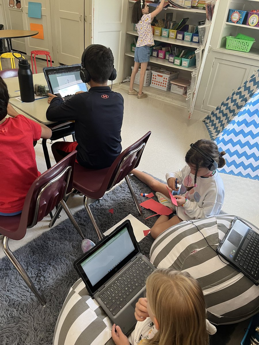 Personalized Learning Playlists are in full swing! These kids are R⭐️CKING IT! Seeing them apply what they’ve learned in new ways, work on projects that interest them, and be excited to do the work is so fun! @MorrisBrandonES