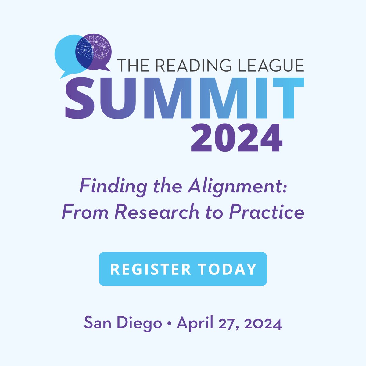 Registration for #TRLSummit2024, Finding the Alignment: From Research to Practice, is now open! Join #researchers, #neuroscientists, #policymakers, and experts from the EL/EB field on April 27, 2024, in San Diego, CA.
Learn more at bit.ly/44UiMND