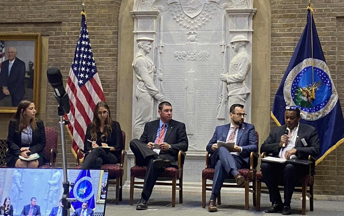 MSU_DAFVM's tweet photo. @msstate leaders met with ag leaders across the nation tonight at @USDA headquarters in D.C. for a screening and discussion of "On the Farm." The MSU-produced film illustrates the challenges farmers face. The event is part of a week-long farm stress and suicide briefing. https://t.co/sIyyt5mCmg