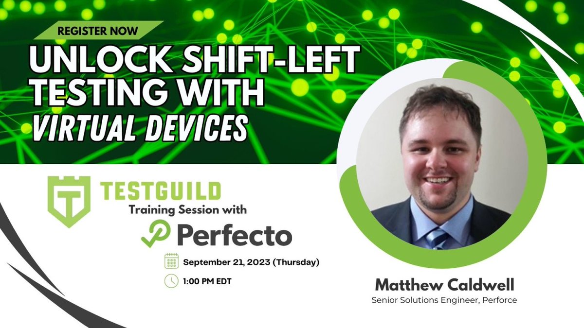 joecolantonio's tweet image. Curious about #shiftlefttesting and #virtualdevices? 🤔 Join Matthew Caldwell from @perfectomobile and discover how to optimize your testing strategy with emulators, simulators, and real devices. Secure your spot now! 👉bit.ly/3PGI1yU