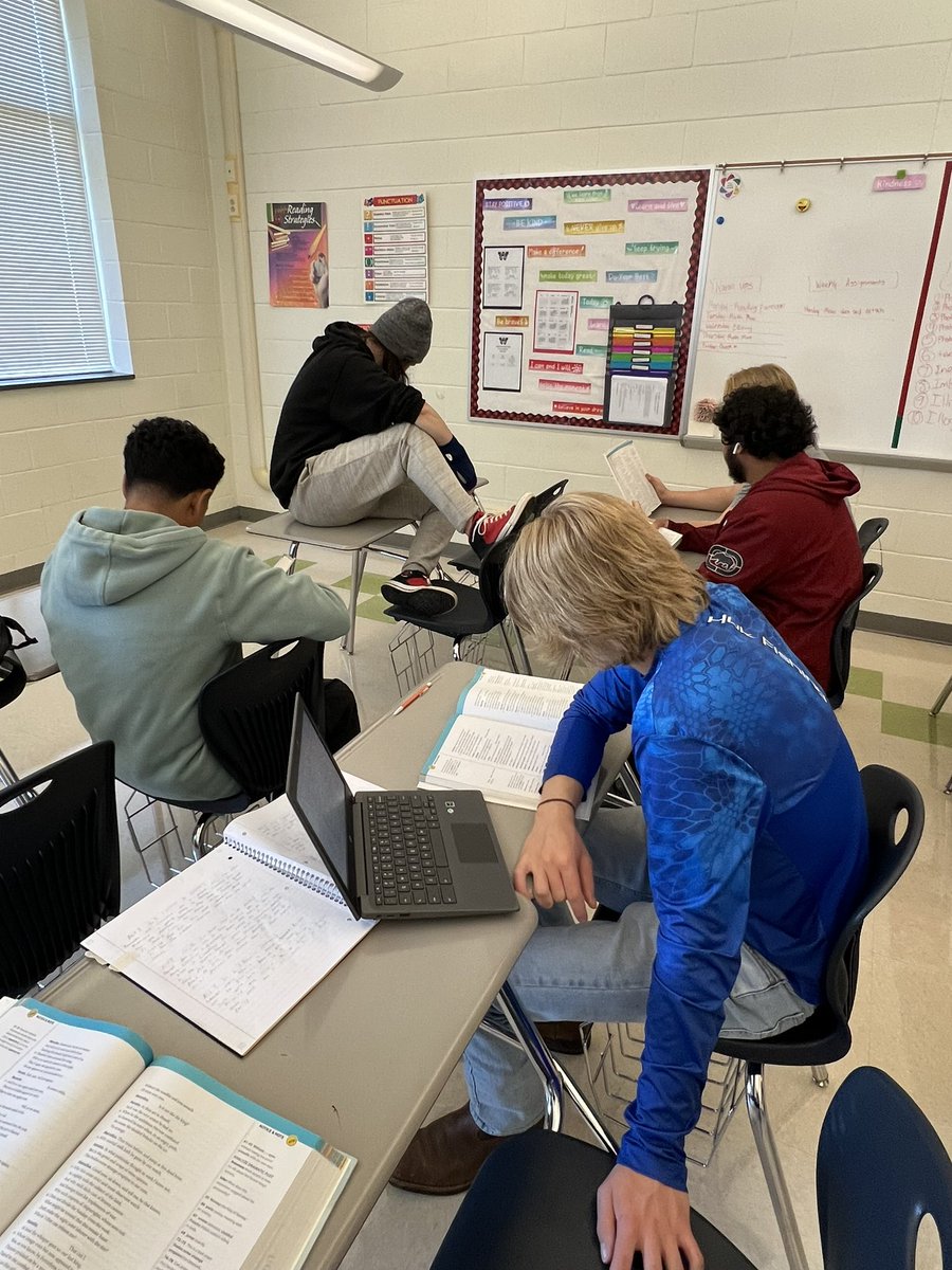 amobs_ela's tweet photo. Mrs. Rice’s students worked hard on modernizing their Hamlet scenes! @WalkertownHigh @SecondaryELAWS https://t.co/YYZxWSvsEU