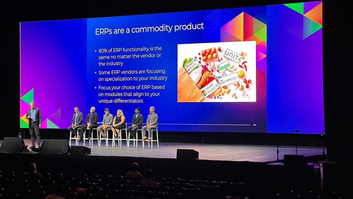 RootstockMFG's tweet image. Day 1 at #InfoTechLIVE!

Rootstock’s Manufacturing Cloud ERP is recognized on the main stage. #CIOs discussed which ERP solution worked for them – and Rootstock was lauded for being purpose-built for manufacturers and its high level of configurability to meet their unique needs.