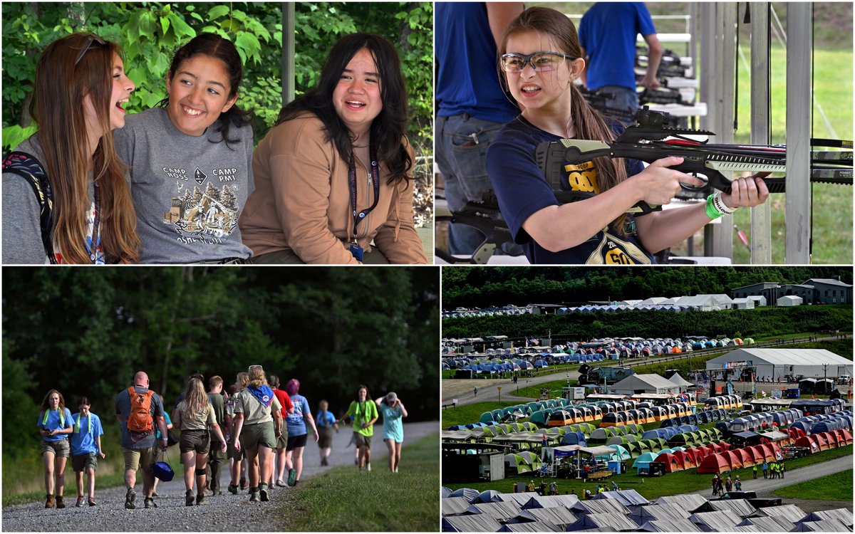 I was at last Jamboree (2017) livestreaming the Chief Scout Executive, saying they would soon allow girls.

Isolated by covid and technology, young women go on a quest for friendship at the formerly boys-only Scouts National Jamboree. ⛺️

bit.ly/3PJD5ZX by <a href="/AnneBranigin/">AnneBranigin.bsky.social</a>