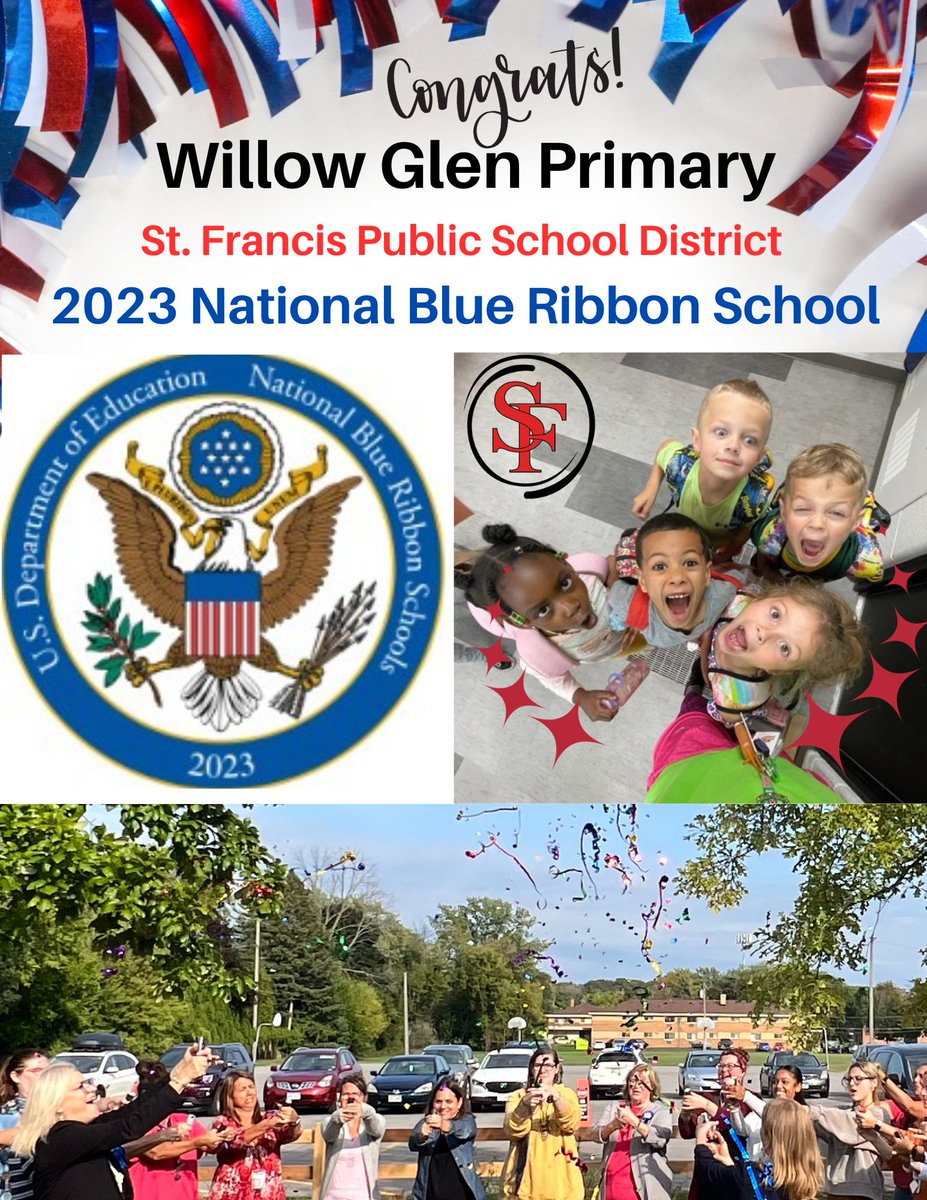 Willow Glen Primary School Achieves 2023 National Blue Ribbon School Award! The SFSD is thrilled to announce that Willow Glen Primary School, serving PreK-3rd Grade students, has achieved the remarkable distinction of being named a 2023 National Blue Ribbon!