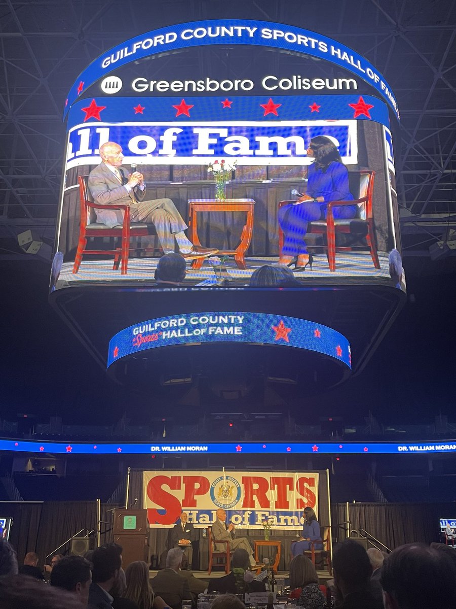 BethFischer1's tweet photo. Celebrating #UNCG Chancellor Moran on his induction into the Guilford County Sports Hall of Fame! #UNCGAlumni #LetsGoG  #UNCGSpartans https://t.co/c2C5fEo5Ul