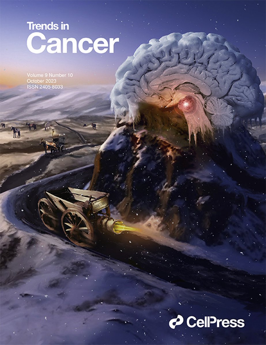 Great 2C the cover of <a href="/trendscancer/">Trends in Cancer</a> Oct 23 featuring #DunLab #CSRG's paper.
CART  T cell therapies for diffuse midline glioma: Trends in Cancer cell.com/trends/cancer/…
Again, congratulations <a href="/Bryce_Thomas23/">Bryce Thomas</a> @DilanaStaudt &amp;thanks to our collaborators <a href="/VitanzaNick/">Nick Vitanza</a> &amp; <a href="/michelle_monje/">Michelle Monje🎗️ 🟦</a>