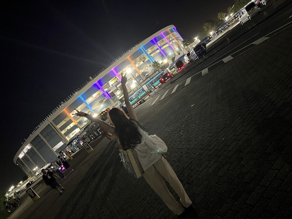 NiziU____PORIN's tweet photo. ZOZOスタジアム参戦してきた💟
幸！！！ https://t.co/WXUQLs9A8t