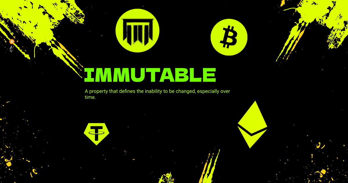MindAI_Tweets's tweet image. ⚫️🟡#CryptoTermOfTheDay by #MindAI 🟡⚫️ 

⚫️Today we're going to talk about #Immutability

🟡Learn more on officialmindai.com/university