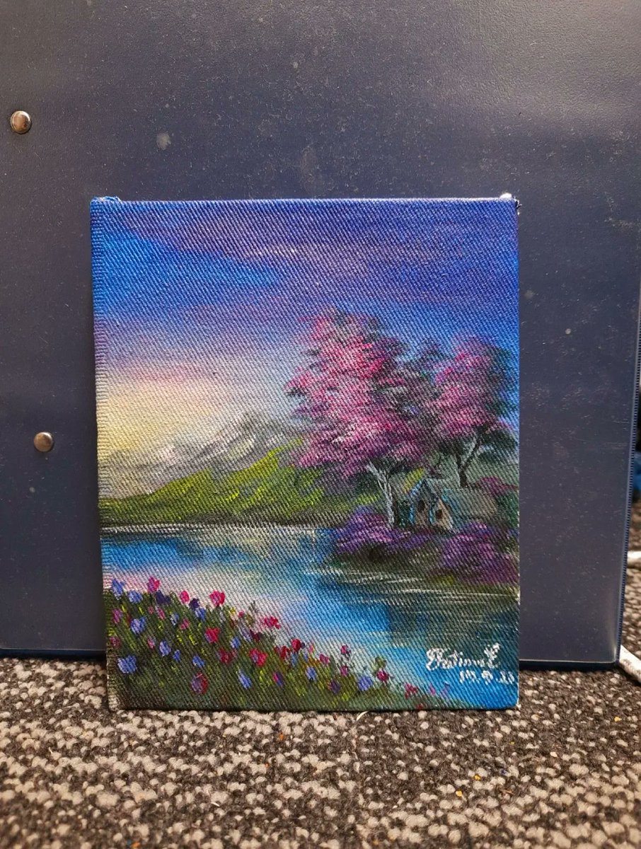 Feisha477494's tweet photo. Landscapes painting #UC_11937 
#Landscapes #nature#painting ##miniature #sunshine https://t.co/HOTma6ATP2