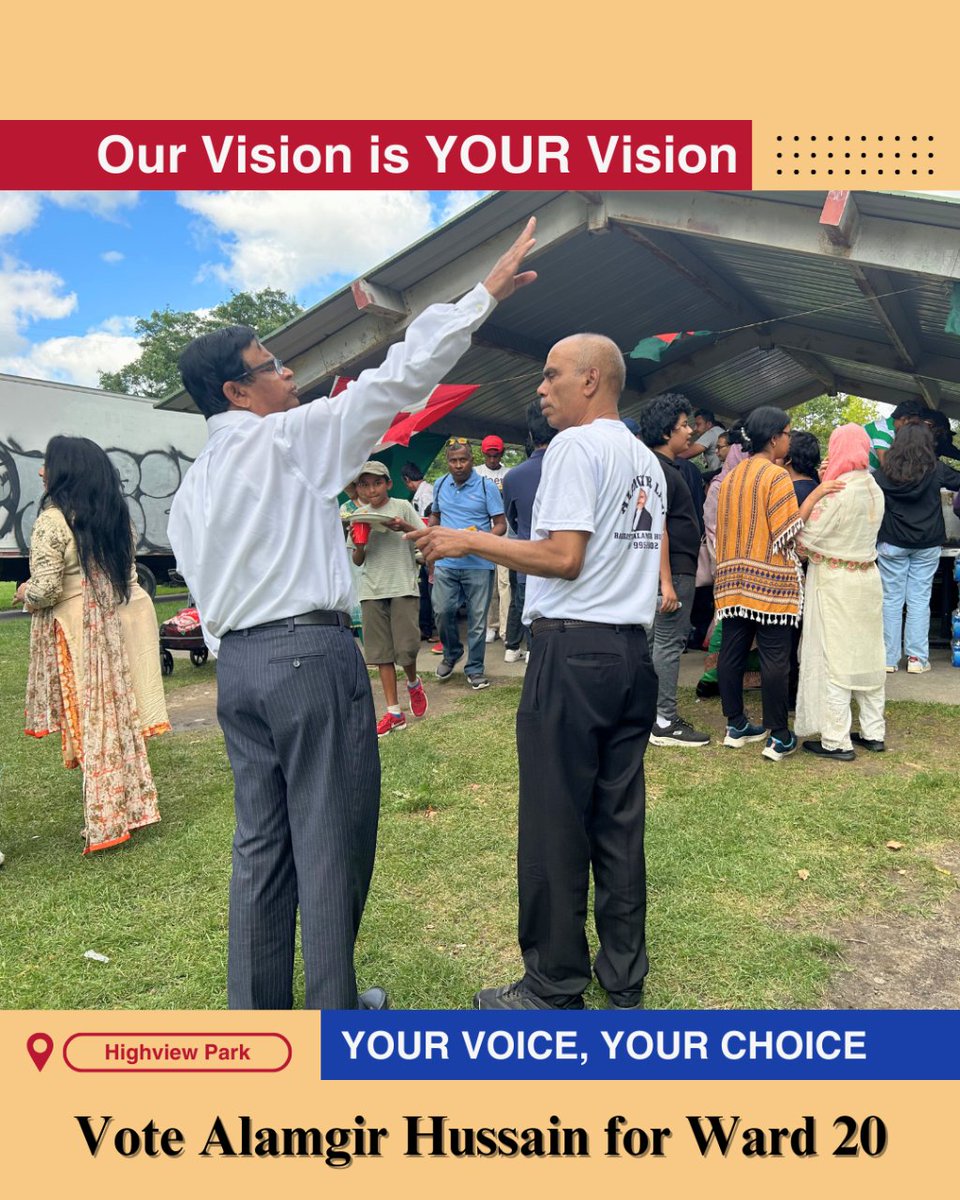 Your vision is OUR vision! 🌟

Alamgir Hussain is here to tip the scales of justice in YOUR favour in Ward 20, Scarborough Southwest. With legal expertise and unwavering commitment, let's build a more inclusive community TOGETHER! #YourVoiceYourChoice #AlamgirHussainForWard20 🗳️