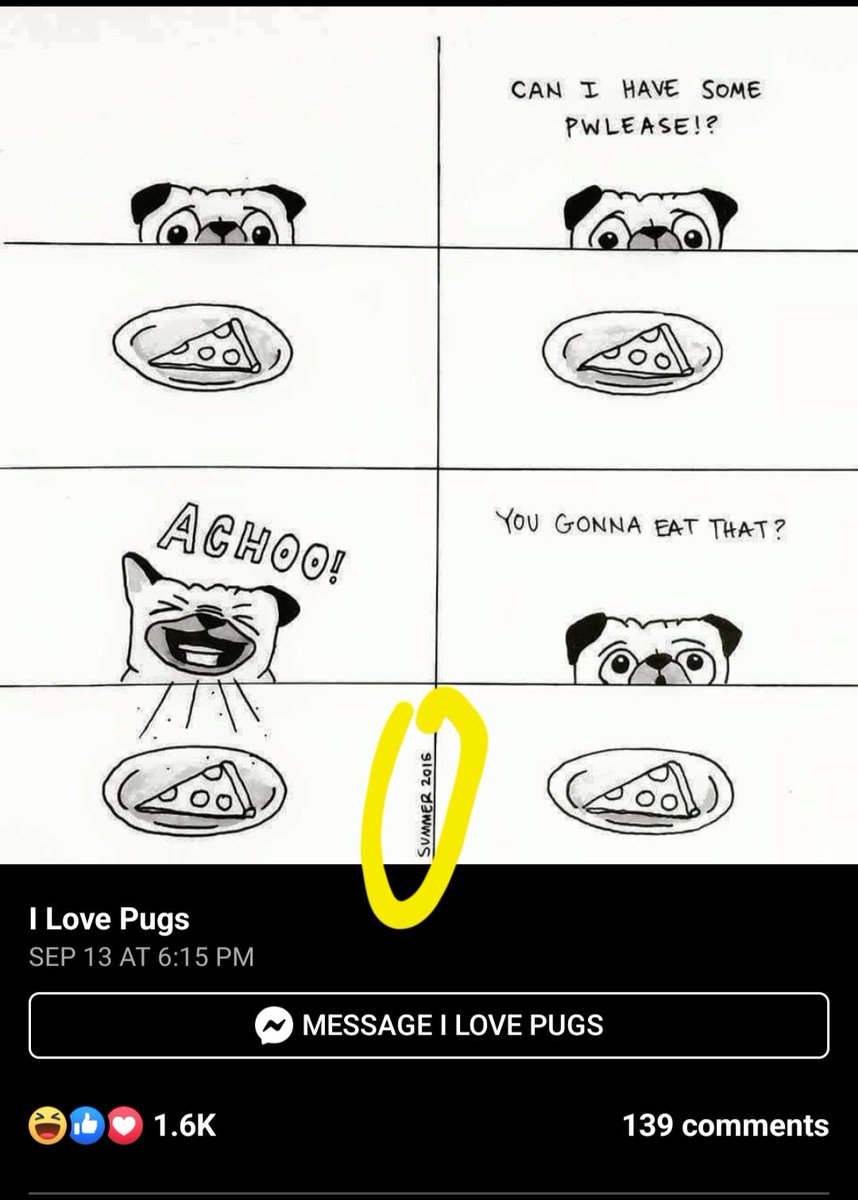 remmusttocs's tweet photo. I drew this pug comic about my pug Harley, in 2016!  I randomly came upon it on the web! Harley lives on! ❤️ #pugs #PugLover https://t.co/0cVUDhPlNW