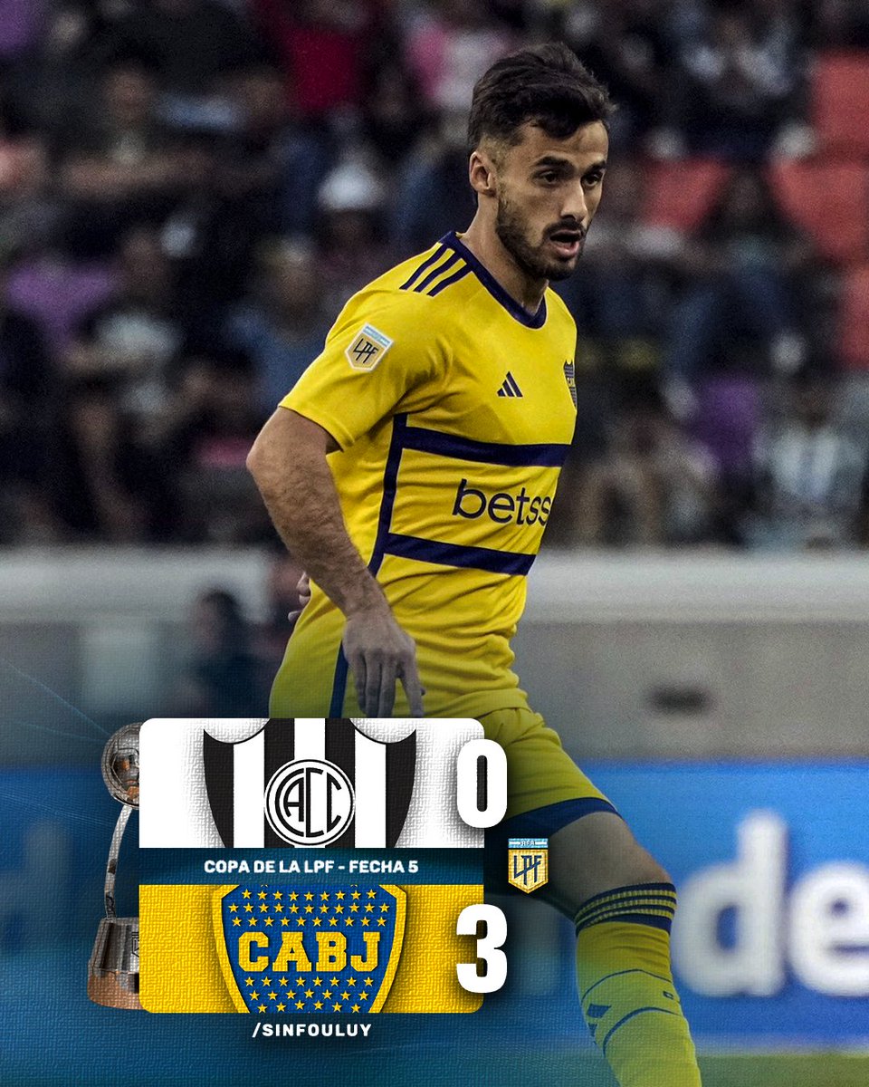 sinfouluy_'s tweet photo. ✅️ 𝗗𝗘 𝗩𝗨𝗘𝗟𝗧𝗔 𝗔 𝗟𝗔 𝗩𝗜𝗖𝗧𝗢𝗥𝗜𝗔

➕️ Sin Edinson #Cavani, #Boca goleó 3-0 a Central Córdoba y volvió a ganar (en los 90') luego de 6 partidos.

🇺🇾 Marcelo Saracchi fue titular y disputó los 90', mientras que "El Matador" estuvo en el banco y no vio minutos. https://t.co/WGvPHG5m21