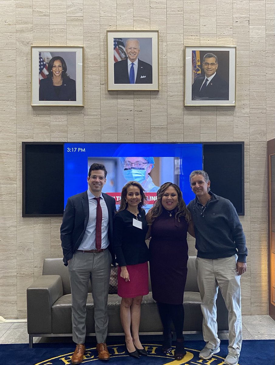 Jcontreras75's tweet photo. Cannot ask for a better team to be here at the department of Health and Human Services advocating for Hispanic/Latino health ⁦@HispanicCaucus⁩ ⁦@DOMSinaiNYC⁩ ⁦@American_Heart⁩ ⁦@ACCinTouch⁩ ⁦@WhiteHouseHPI⁩ ⁦@NHMAmd⁩ https://t.co/lcB30oW4Qm
