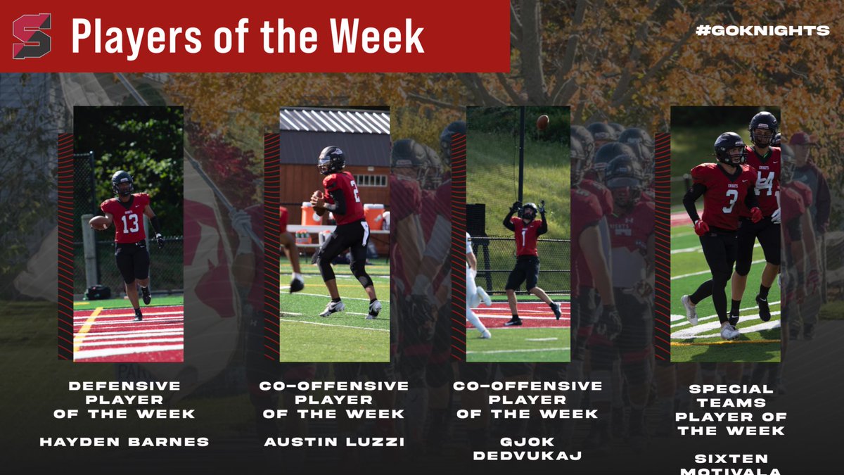 Congratulations to our Knights who were recognized as Players of the Week during our season opener against Trinity Pawling.

⁦<a href="/SarumAthletics/">Salisbury Athletics</a>⁩ 
⁦<a href="/hayden_barnes4/">Hayden Barnes</a>⁩ 
⁦<a href="/austin_luzzi/">austinluzzi</a>⁩ 
⁦@gjokded⁩ 
⁦<a href="/sixten_8/">Sixten Motivala</a>⁩