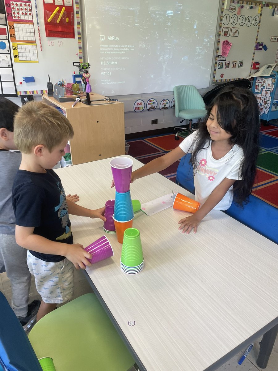 MissZwirn's tweet photo. On Monday, kids did some team building and worked together to make the tallest tower! Loved seeing their problem solving skills!! #112Leads https://t.co/R2i9wyIHsP