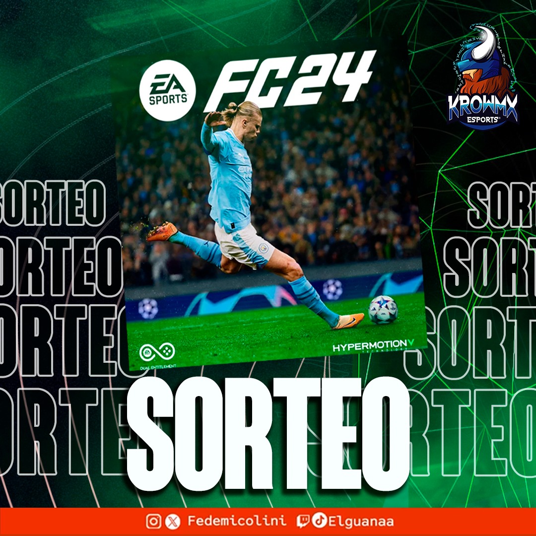 🎁SORTEO DE EA FC 24🎁

-Festejamos la renovación con Krow y sorteamos un EA FC 24 edición estándar para cualquier plataforma.

-Requisitos:
☑️LIKE y RT a este tweet
☑️SEGUIR a <a href="/KrowmxEsports/">KrowMx Esports</a> y <a href="/fedemicolini/">ElGuanaa</a> 
☑️Etiquetar a un amigo 

🗓️El sorteo es en mi canal de Twitch el 29/09