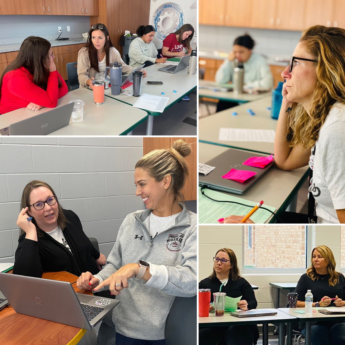 So grateful to our PLC Leadership Team for their hard work today, analyzing data, reflecting, &amp; sharing expertise. Our students are the luckiest to have teachers so committed to their success as learners ❤️ #mlmuskypride