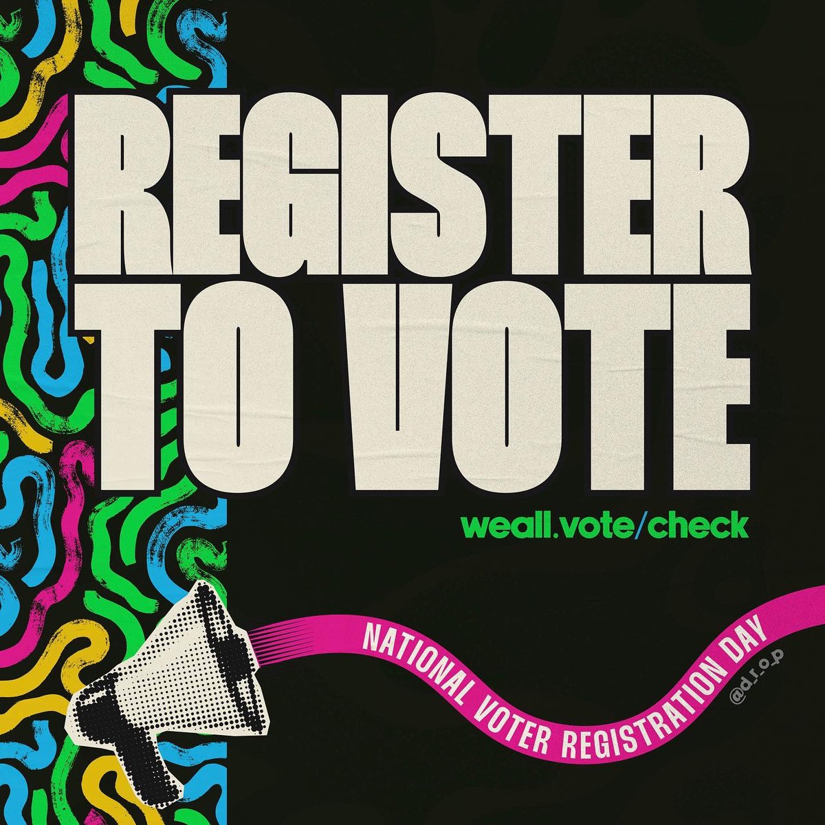 StephenCurry30's tweet photo. Our vote is our voice...so let’s  show up, vote, and make sure they hear us. 📢 

Join @WhenWeAllVote  by checking your voter registration status and texting 3 friends to do the same. It takes3 minutes. Head to https://t.co/ZxdsdjlZmJ to get it done. 👀

#NationalVoterRegistrationDay
