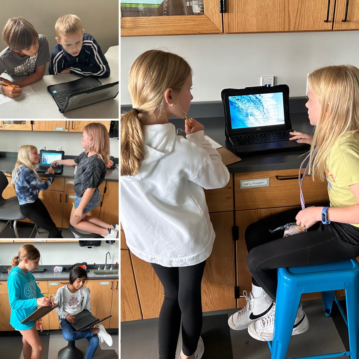 Students in Ms. Gardner’s class teaching one another about scientists using slides they created  #mlmuskypride