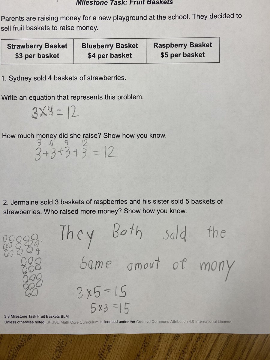 mjharada5's tweet photo. Working with Ts in @WVEducation using task based learning. Kids will amaze you when you give them the chance- so many strategies from 3rd graders today! @srebeducation @adair_jason #math4life #UNITeforNumeracy https://t.co/u4sDe7bu55