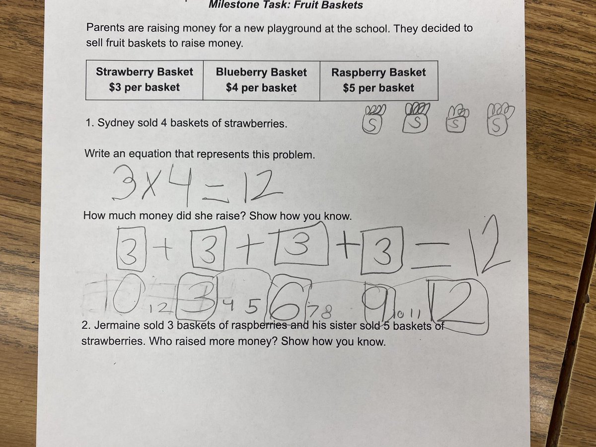 mjharada5's tweet photo. Working with Ts in @WVEducation using task based learning. Kids will amaze you when you give them the chance- so many strategies from 3rd graders today! @srebeducation @adair_jason #math4life #UNITeforNumeracy https://t.co/u4sDe7bu55