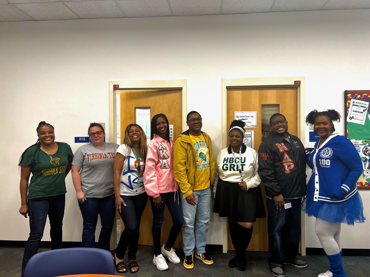 Our awesome Counseling Team were the " College Squad"  today for Homecoming Spirit Week!
