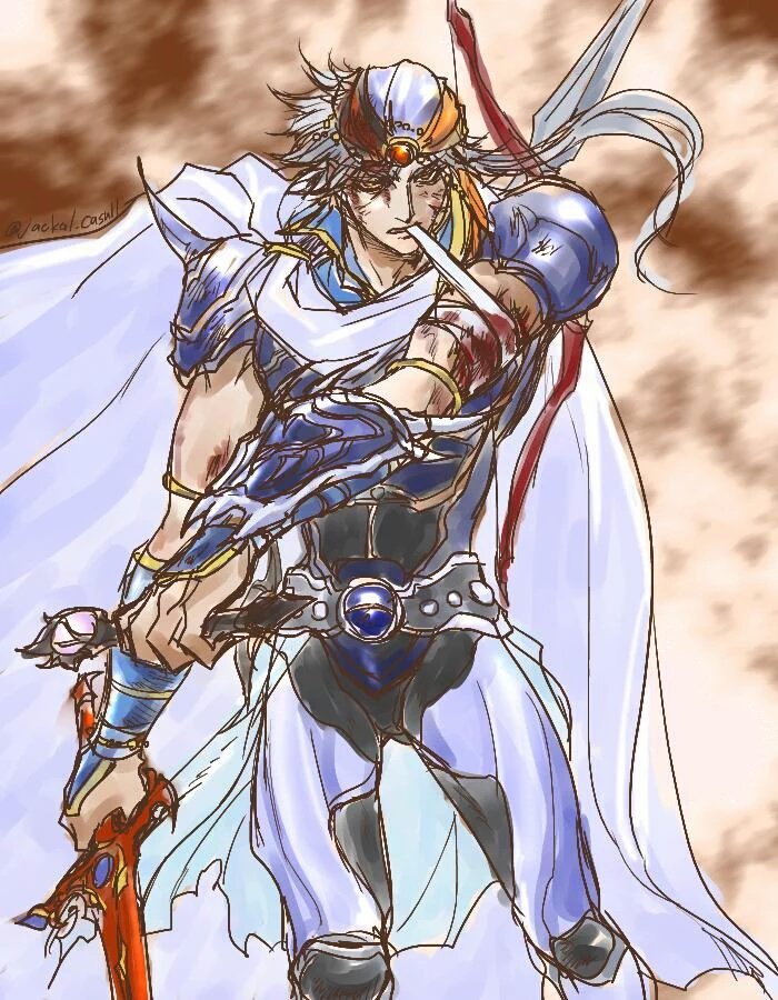 #自信ある絵を4枚貼って5rtきたら認められたお絵かきマン見た人もやる
フリオニールと皇帝で 