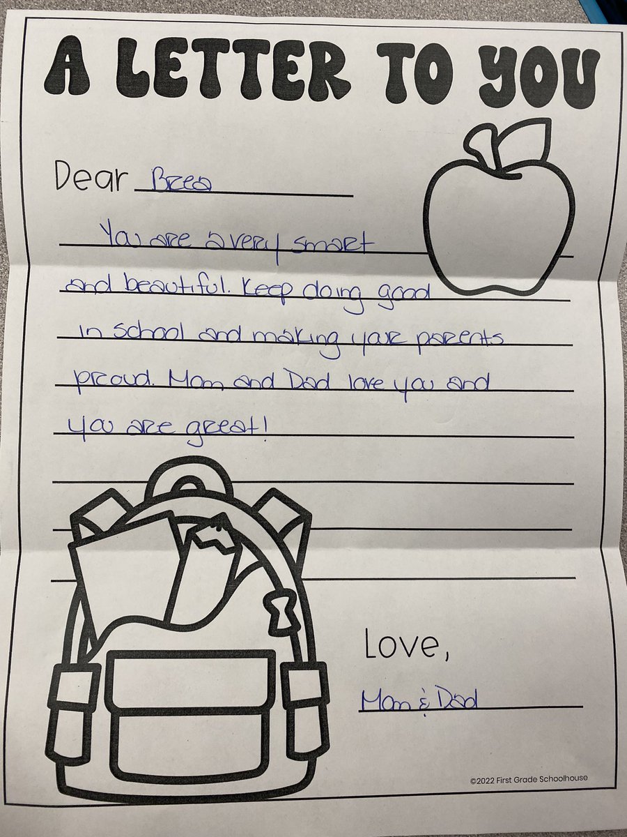 Back To School Night! Parents/families got to make a wish to their child or to their child’s teacher for this school year and leave them a special note!❤️