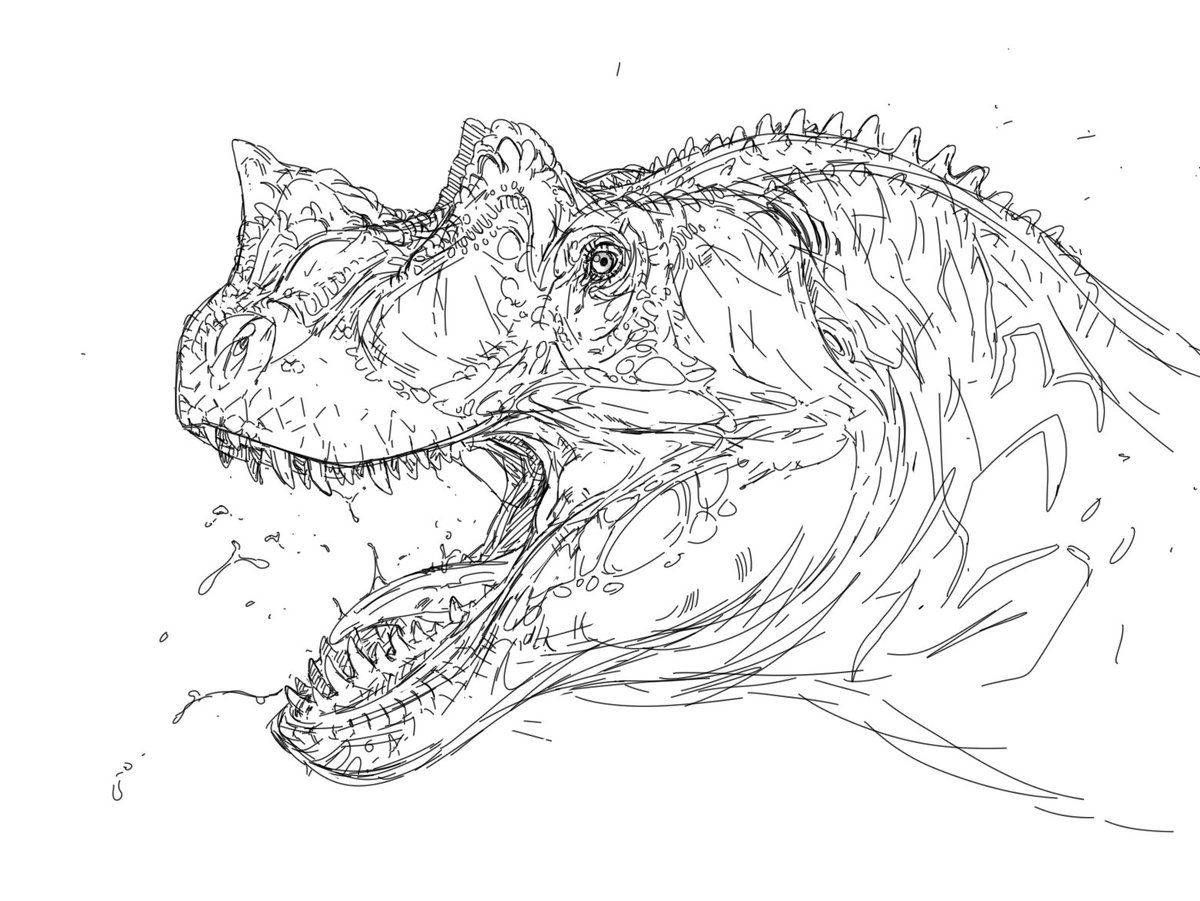 Srutisss's tweet photo. Old doodle of a ceratosaurus https://t.co/dsjDVyu7FD