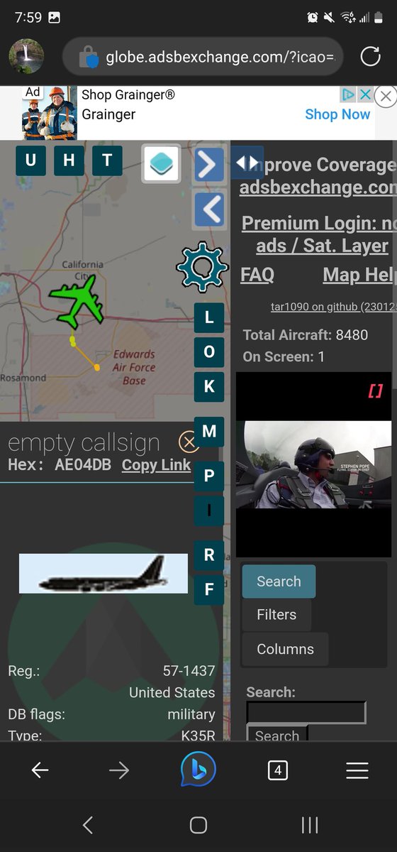 norb420's tweet photo. #AE04DB as #GHOST?? Up from Edwards AFB KEDW. Night 2? https://t.co/H4hBdz9bSQ