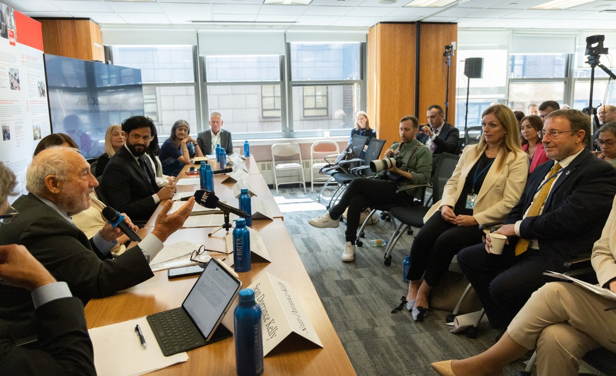 ASteiner's tweet photo. Taxes are more than just state revenue. They are a cornerstone for equal access to services.
 
Engaging panel w @katrinjak &amp; @bardvegar on the link between #wellbeing &amp; healthcare investments. 

@UNDP #Tax4SDGs is supporting countries to reform tax revenues. #ClobalGoals #UNGA https://t.co/Nc6IRbR2cX