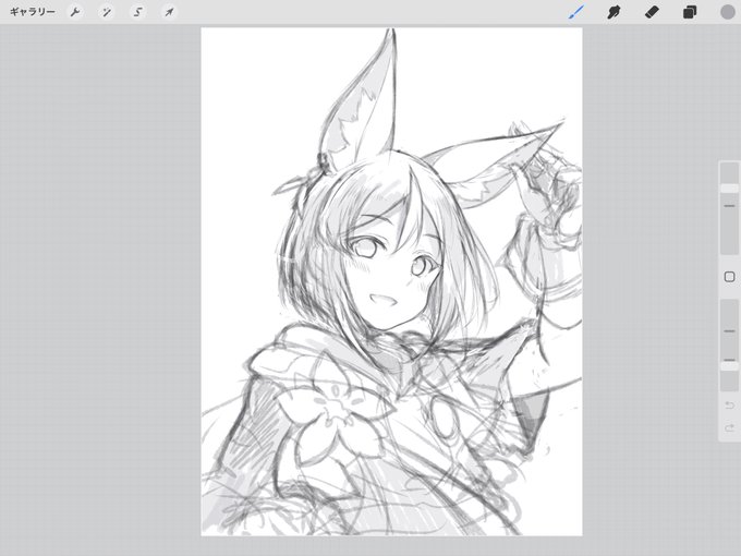 おティナリ様のラフ画 