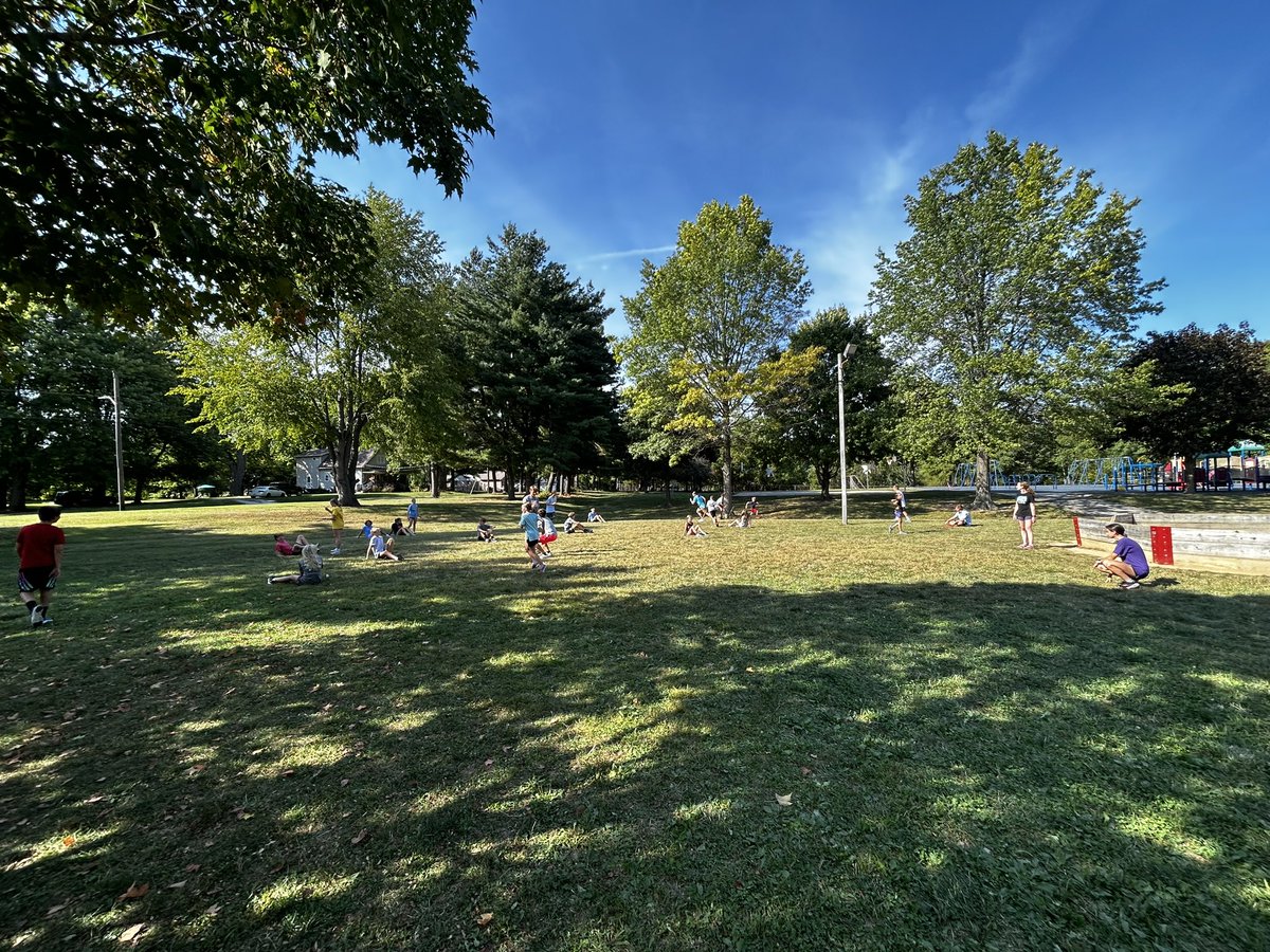 Thanks <a href="/puckett_cascade/">Nick Puckett</a> for bringing the high school kids to our cross country practice today at <a href="/MCE_EastEagles/">Mill Creek East Elementary</a> !! 

I think the HS kids had more fun with a tag game 🤣