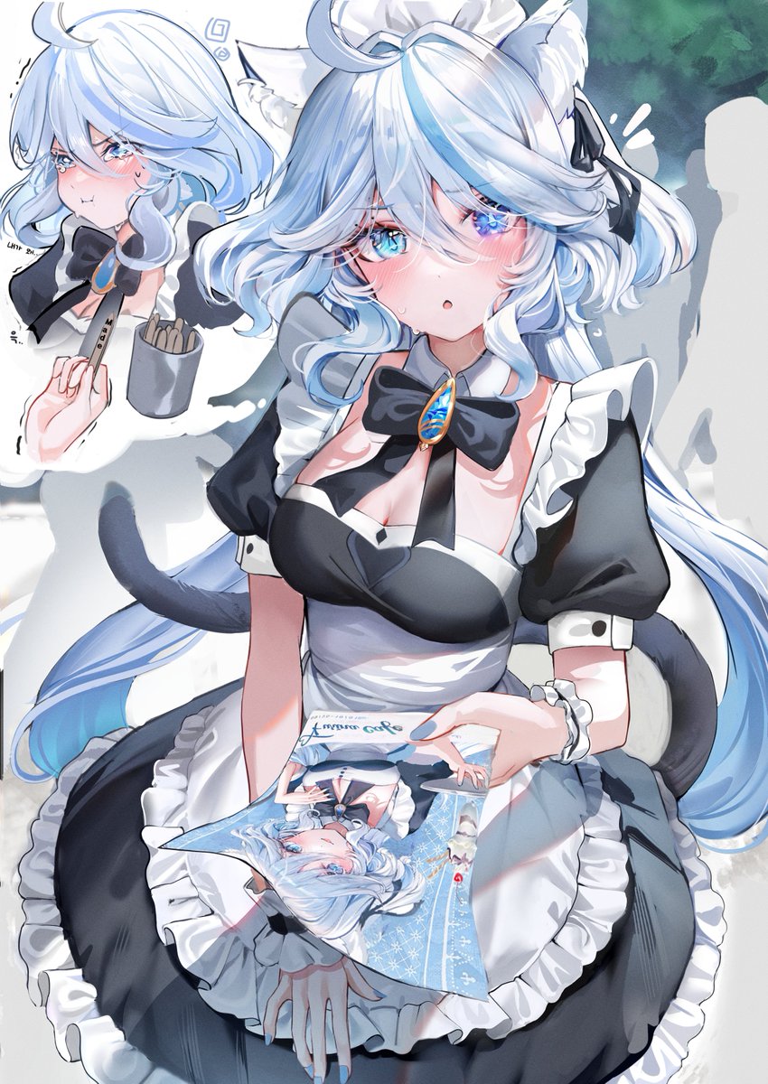 [原神] 打扮成貓女僕的芙寧娜在發傳單