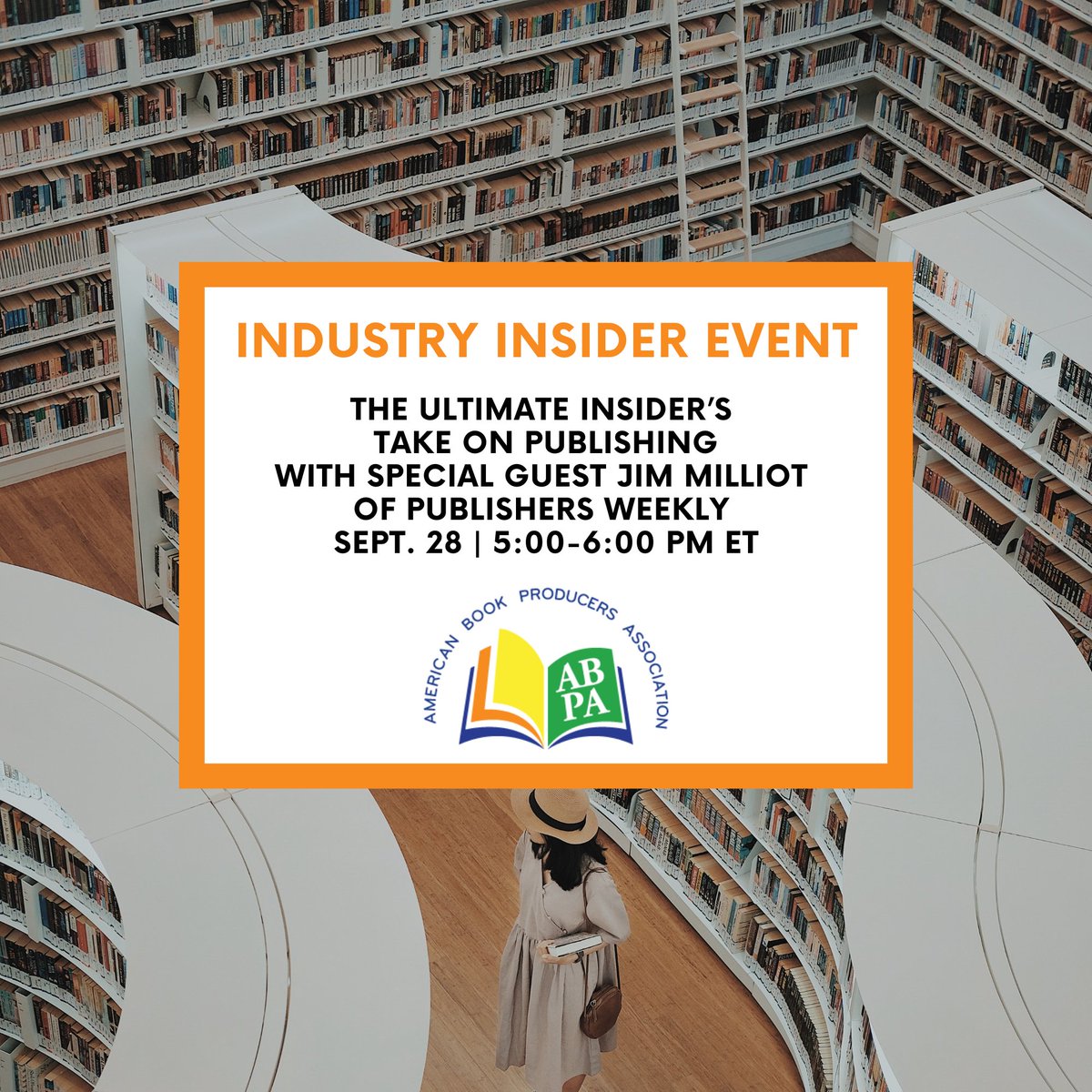 The Ultimate Insider’s Take on Publishing with special guest Jim Milliot, editorial director of <a href="/PublishersWkly/">Publishers Weekly</a>, is coming up soon! Please join us on Zoom on Thursday, September 28.

Register here: 
us02web.zoom.us/meeting/regist…

#Publishing #BookPublishing #BookProducing