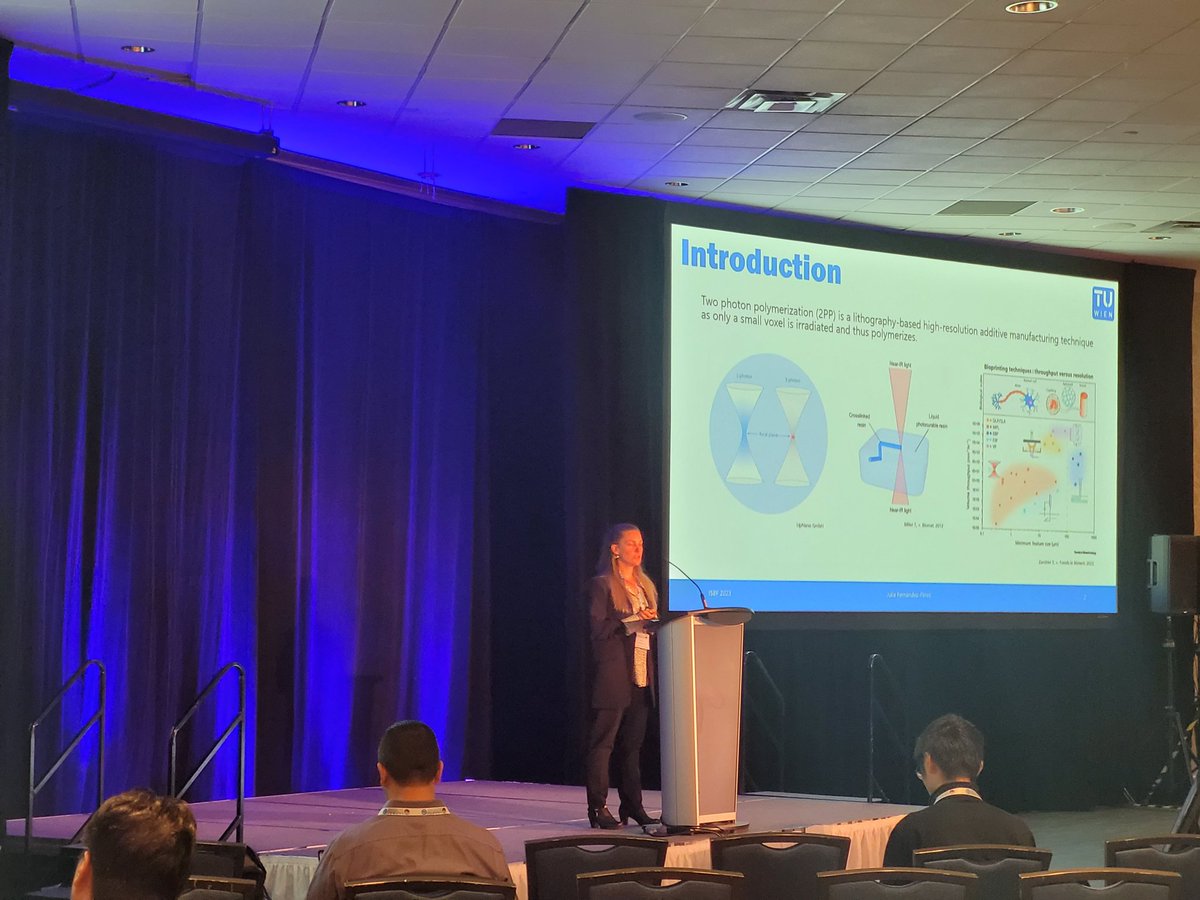 JuliaFdezPerez's tweet photo. It was great to share some of my work on two-photon polymerization for biomedical applications at @tu_wien at the 2023 @ISBioFab #BioFab2023 conference in Canada π¨π¦ ! https://t.co/SAPDCbmu96