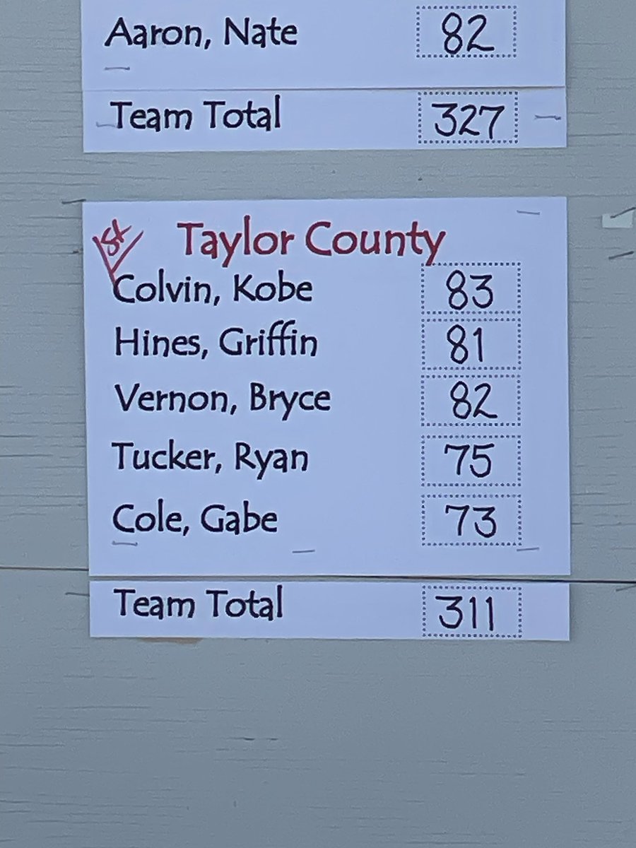 Taylor County High School Boy’s Golf tweet media