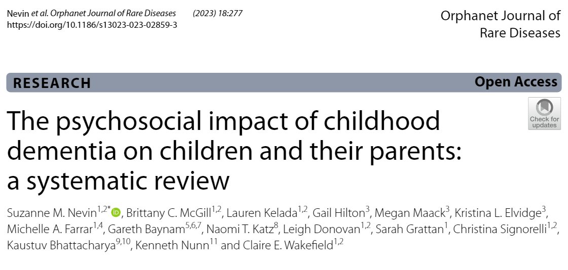 Brittany McGill, PhD (@brittanycmcgill) on Twitter photo Kids can get dementia too.
So proud to share this study, led by <a href="/suzanne_nevin/">Suzanne Nevin, PhD</a> <a href="/CEwakefield/">Claire Wakefield PhD 🎗️</a> in partnership with <a href="/Child_Dementia/">Childhood Dementia Initiative</a> just in time for Childhood Dementia Day #childhooddementia #awareness #advocacy link.springer.com/epdf/10.1186/s… Kids can get dementia too.
So proud to share this study, led by <a href="/suzanne_nevin/">Suzanne Nevin, PhD</a> <a href="/CEwakefield/">Claire Wakefield PhD 🎗️</a> in partnership with <a href="/Child_Dementia/">Childhood Dementia Initiative</a> just in time for Childhood Dementia Day #childhooddementia #awareness #advocacy link.springer.com/epdf/10.1186/s…