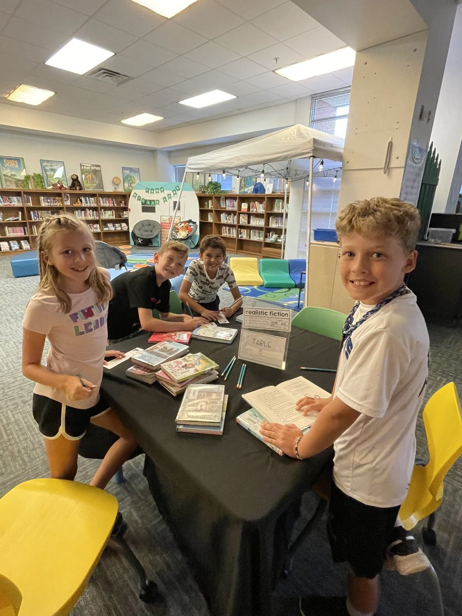 MrsFry4's tweet photo. Thank you, Miss Hurst, for making the library so fun and fabulous this year!  We loved the book tasting today!!  @WillisLaneES https://t.co/cdPGoNQsI5