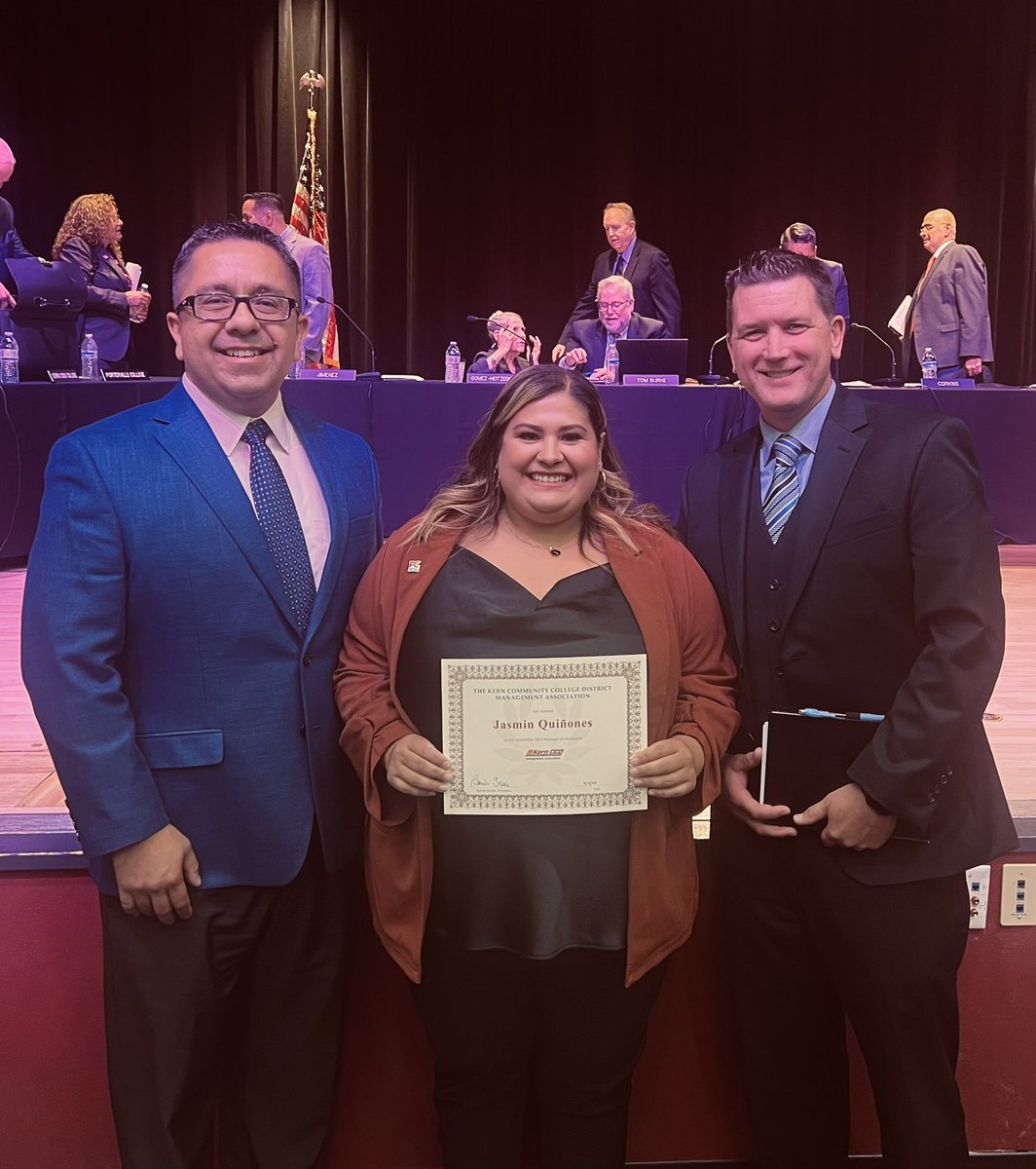 Primavera Monarrez (@primamonarrez) on Twitter photo Student Life & Leadership Program Manager, Jasmin Quinones was recognized this month <a href="/KernCCD/">Kern Community College District</a> as Manger of the month by the Management Association. Kudos to Jasmin!! Student Life & Leadership Program Manager, Jasmin Quinones was recognized this month <a href="/KernCCD/">Kern Community College District</a> as Manger of the month by the Management Association. Kudos to Jasmin!!