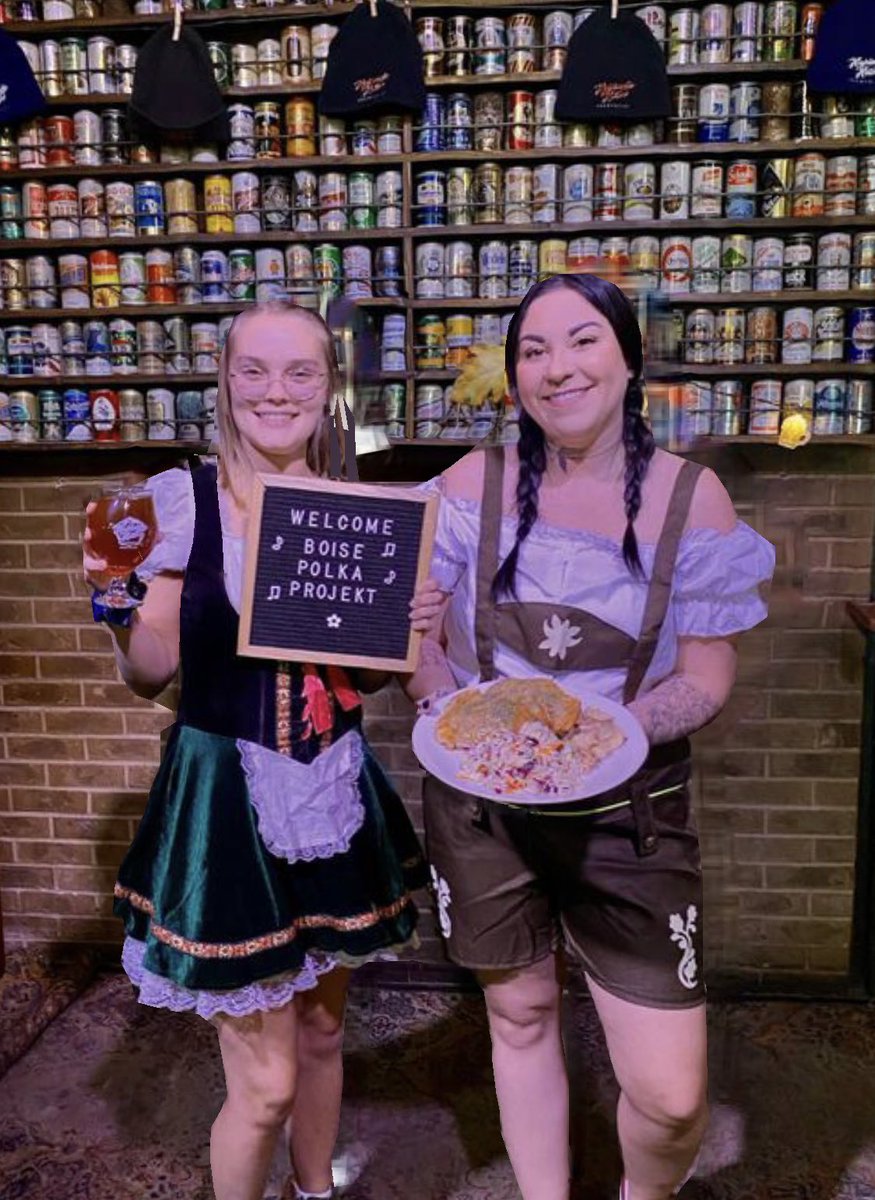 Oktoberfest Menu served all day. Boise Polka Projekt plays 630-8.  Prost!! 🍺🍺#hollowheadsrule #freshhoppedaltkoenigontap #letsgetschnitzelfaced