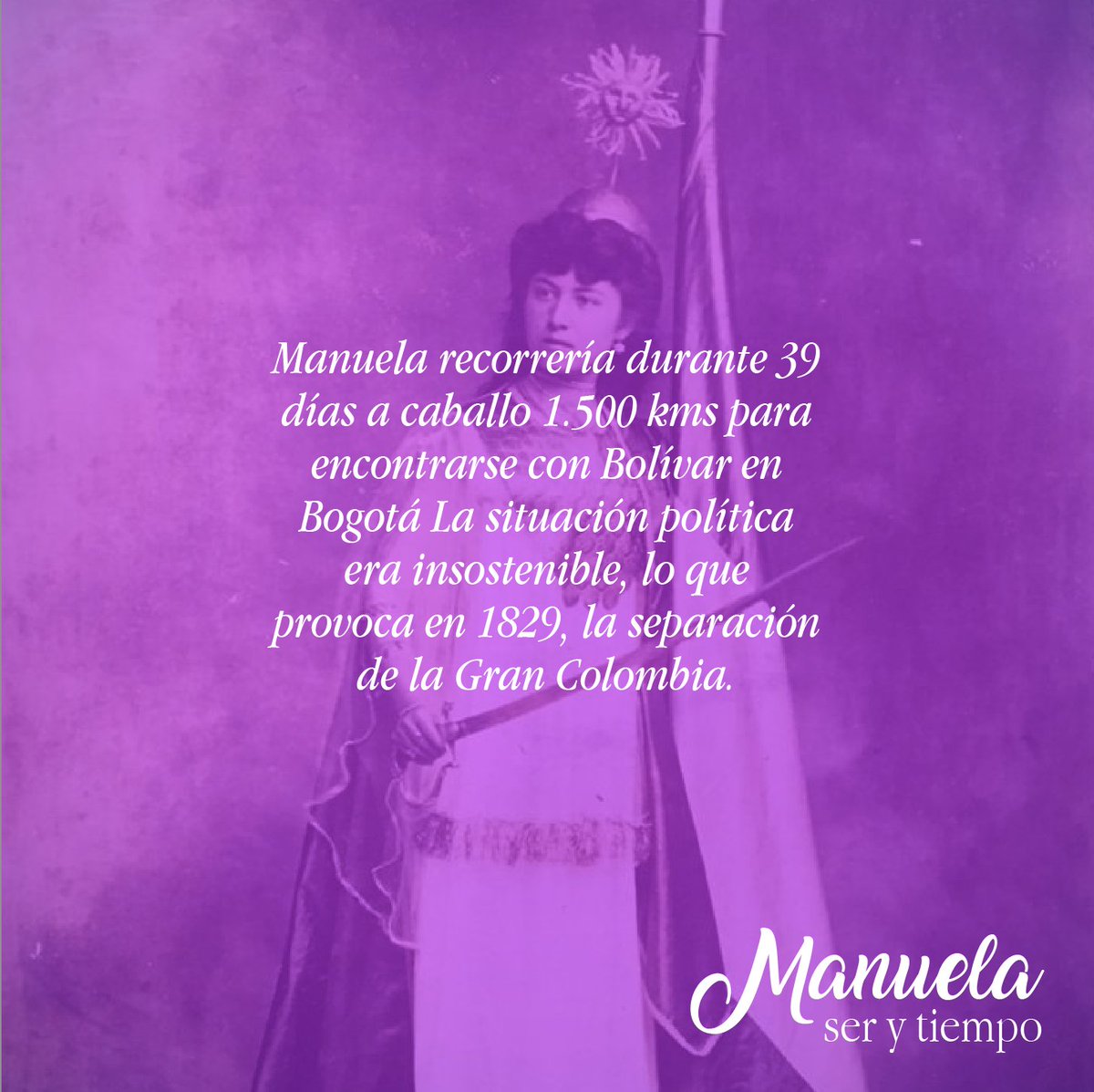 CEPAMQuito's tweet photo. 🔎 ¿Sabías que el título de “libertadora del libertador”, fue otorgado por Simón Bolívar a Manuela Sáenz, luego de que ella salvara su vida de un atentado de sus opositores políticos el 25 de septiembre de 1828 en Bogotá?✨
#ManuelaSáenz #Empoderamiento #Cepam #MujeresQueInspiran https://t.co/TovcC8snFw