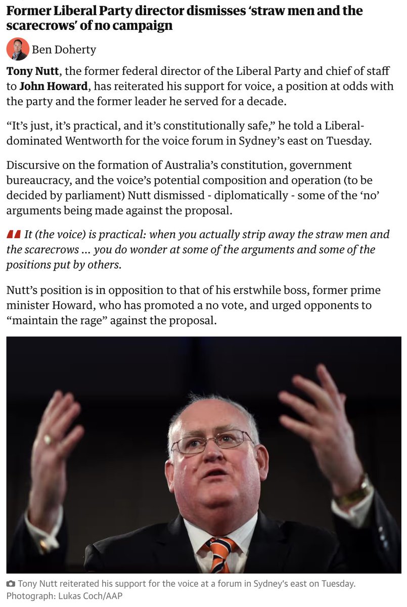 “It’s just, it’s practical, and it’s constitutionally safe,” he told a Liberal-dominated Wentworth for the voice forum in Sydney’s east on Tuesday.

#voteYESau #yes23au #VoteYes #auspol #liberalsforyes