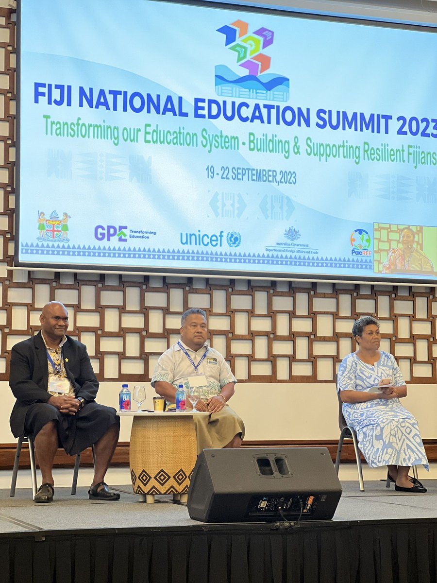 UniSouthPacific's tweet photo. USP’s Deputy Vice-Chancellor, Professor Jito Vanualailai, presented this morning at Fiji National Education Summit. 

His presentation focused on Digital Education, sharing practices &amp; success stories of USP from across the Pacific.
#TeamUSP #EducationSummit #workwithmewednesday https://t.co/3DtMRwPs8V