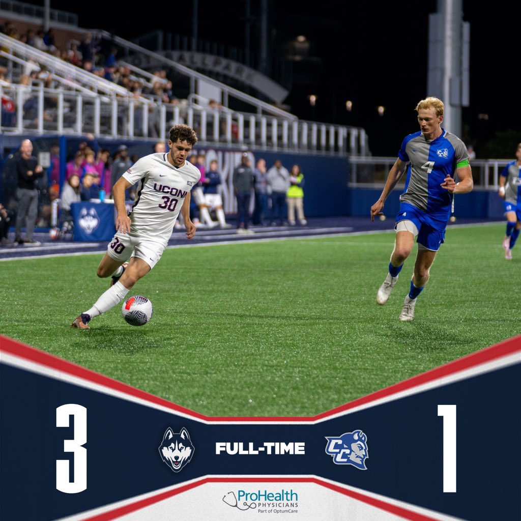 FULL-TIME | UConn 3 - CCSU 1 Huskies pick up their third straight win!